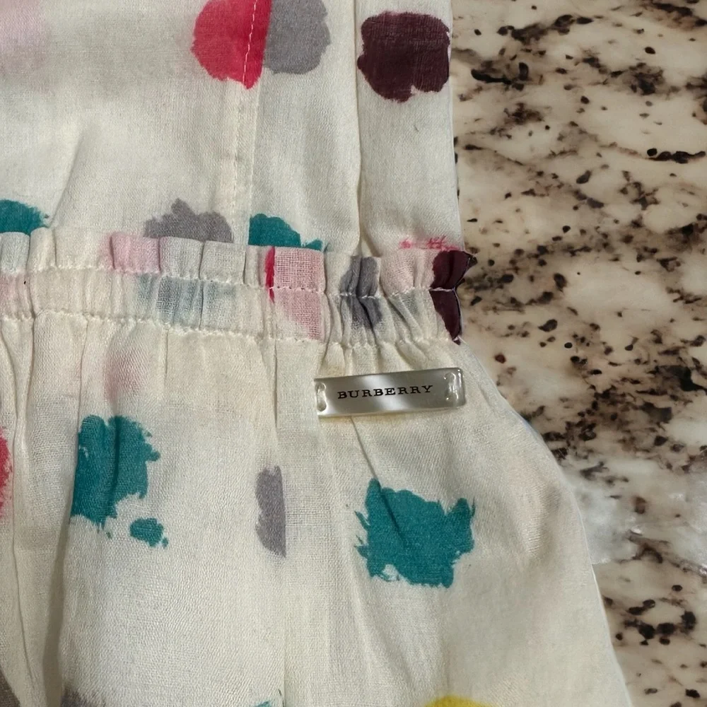 Burberry Maria Dot-Print Drawstring Waist Girl’s Dress Size 8Y - Picture 5 of 10